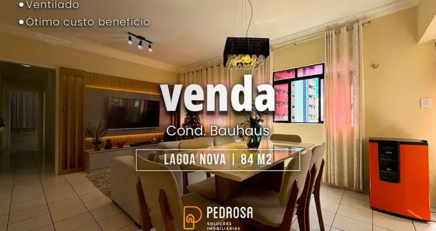 Apartamento à venda com 84 m2 - 3 quartos - no bairro de lagoa nova/natal - 2 vagas