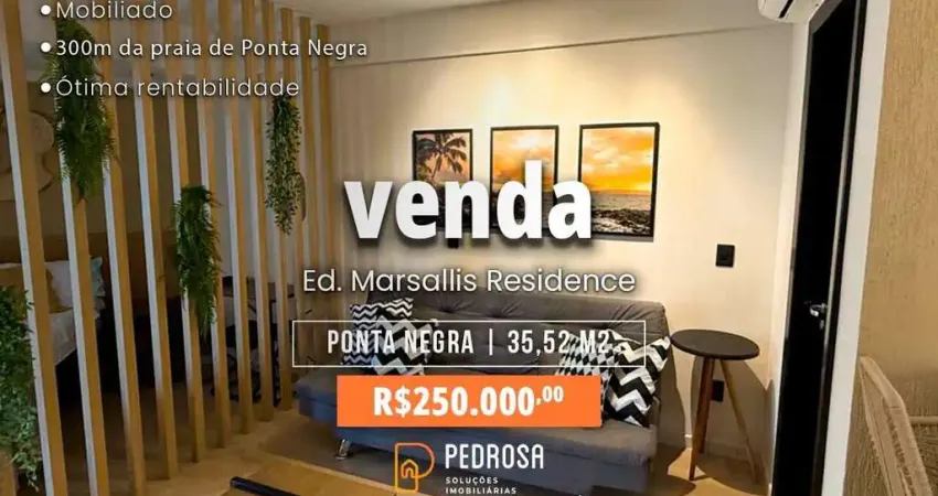 VENDA 35,52m2 | FLAT em Ponta Negra | R$ 250.000,00 I PORTEIRA FECHADA