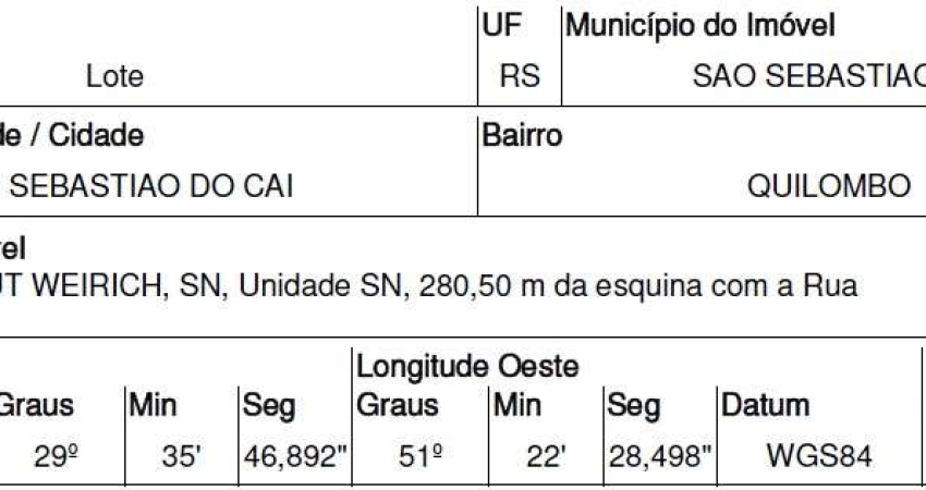 Oportunidade Única em SAO SEBASTIAO DO CAI - RS | Tipo: Terreno | Negociação: Venda Direta Online  | Situação: Imóvel