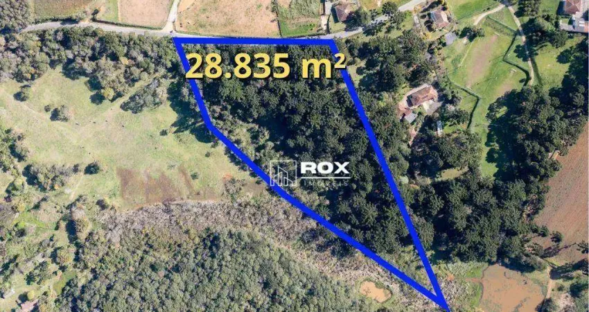 Terreno à venda, 28835 m² por r$ 2.883.543 - arujá, são josé dos pinhais/pr