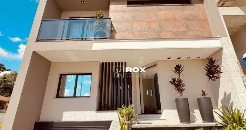 Casa mobiliada e decorada com 4 quartos, elevador, em condomínio para alugar por r$ 19.990/mês - santa cândida, curitiba/pr