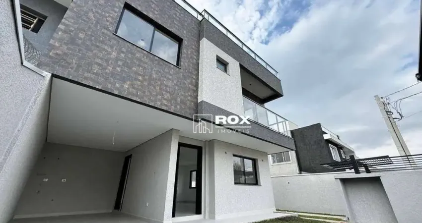 Sobrado triplex com 3 quartos e amplo terraço à venda, 155 m² - santa felicidade, curitiba/pr