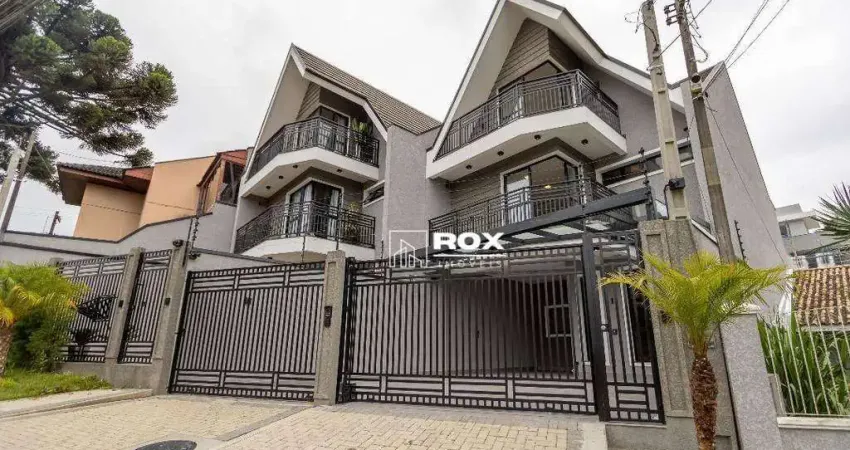 Sobrado triplex com 3 quartos e ático amplo à venda, 228 m² por r$ 1.990.000 - vista alegre, curitiba/pr