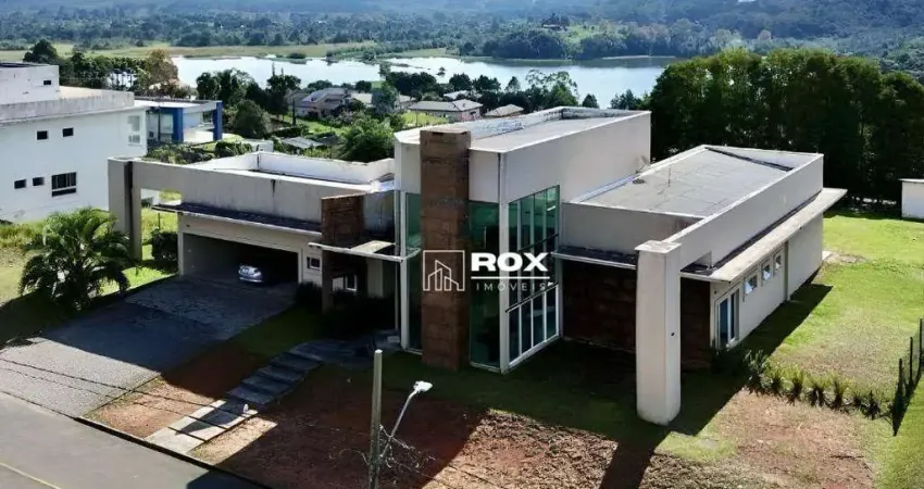Casa de alto padrão com vista para o lago à venda, 338 m² - centro, quatro barras/pr