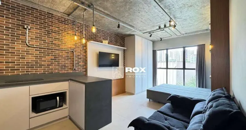 Studio com 1 quarto para alugar, 30 m² por r$ 3.000/mês - água verde, curitiba/pr