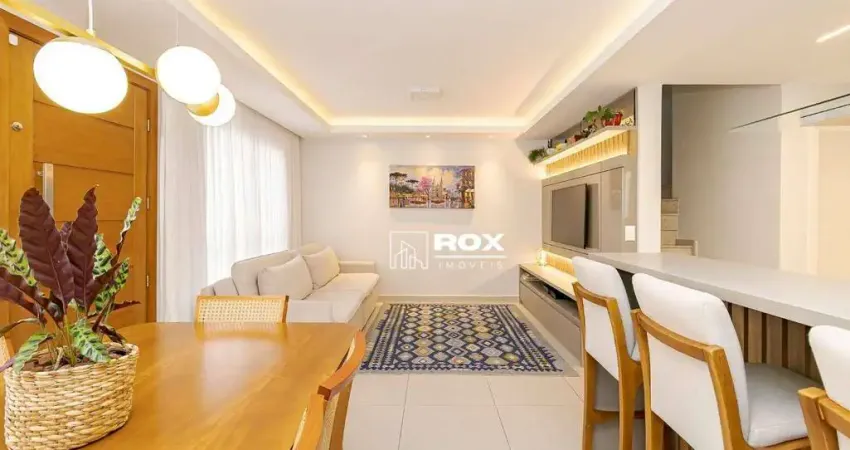 Sobrado em condomínio fechado com 3 quartos à venda, 116 m² - santa felicidade, curitiba/pr