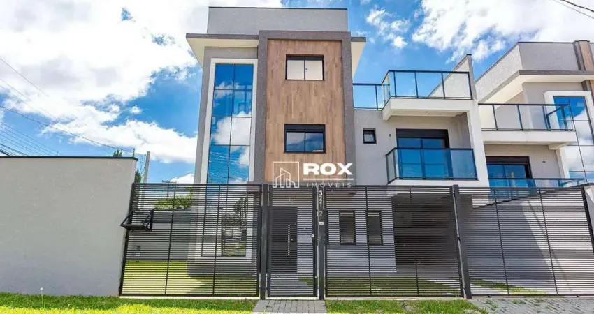 Sobrado triplex , alto padrão com 3 suítes à venda, 215 m² - atuba, curitiba/pr