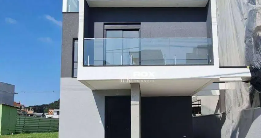 Casa em condominio fechado, com 3 suítes para alugar, 209 m² por r$ 8.000/mês - santa cândida, curitiba/pr