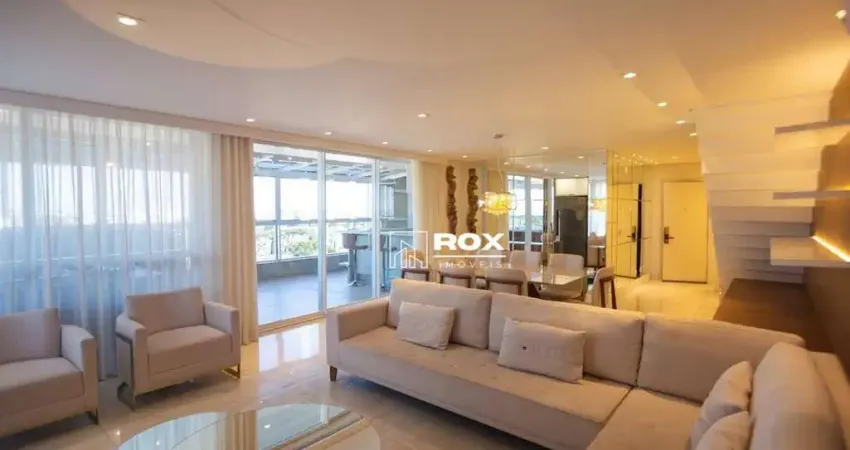 Cobertura duplex, porteira fechada com 3 suítes à venda, 417 m² - água verde, curitiba/pr