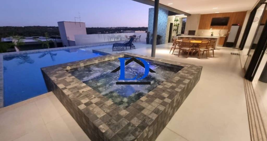 Casa de luxo em condomínio à venda em Goiânia-GO, bairro Jardins Munique: 4 quartos, 4 suítes, 3 salas, 7 banheiros, 6 vagas de garagem, 590m².