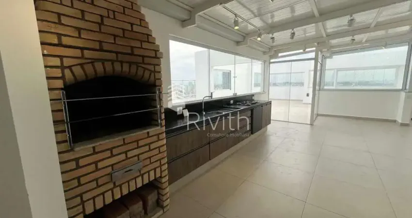 Excelente apartamento duplex/cobertura de 250m², com 3 dormitórios, 3 suítes, 4 banheiros, terraço gourmet e 3 vagas de garagem paralelas em vila scarpelli  -  santo andré