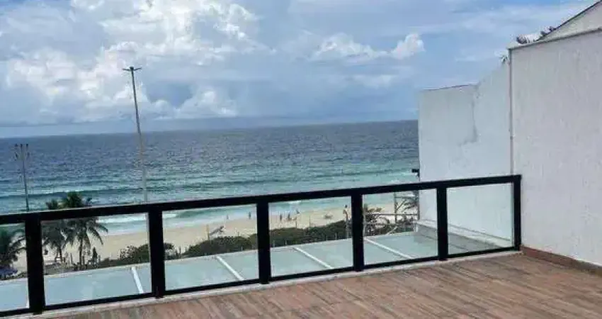 Cobertura frontal mar com 4 suítes, 4 vagas, na avenida lúcio costa – barra da tijuca