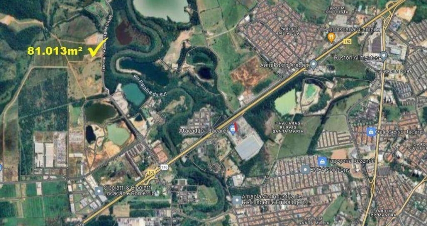 Área à venda, 81013 m² por R$ 24.000.000,00 - Pagador de Andrade - Jacareí/SP