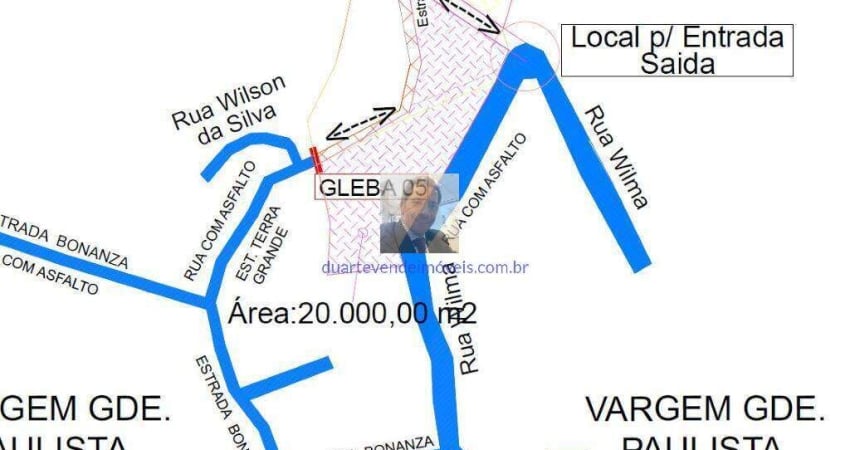 Área c/ 20.000 mil m² - Vargem Grande Paulista, Km 44,5 Raposo Tavares 