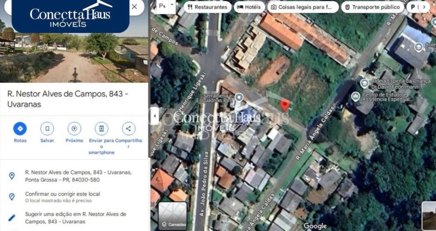 Terreno à venda, Bairro Uvaranas, PONTA GROSSA - PR - R  85.000,00