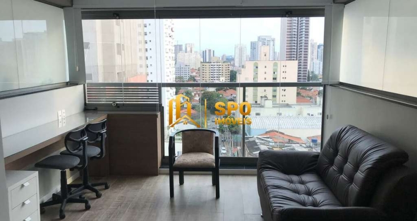 Studio para alugar  mobiliado com 29m², 1 quarto e 1 vaga-Brooklin- São Paulo.