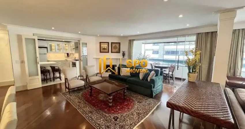 Apartamento para locação, mobiliado em moema pássaros com 147 m2!