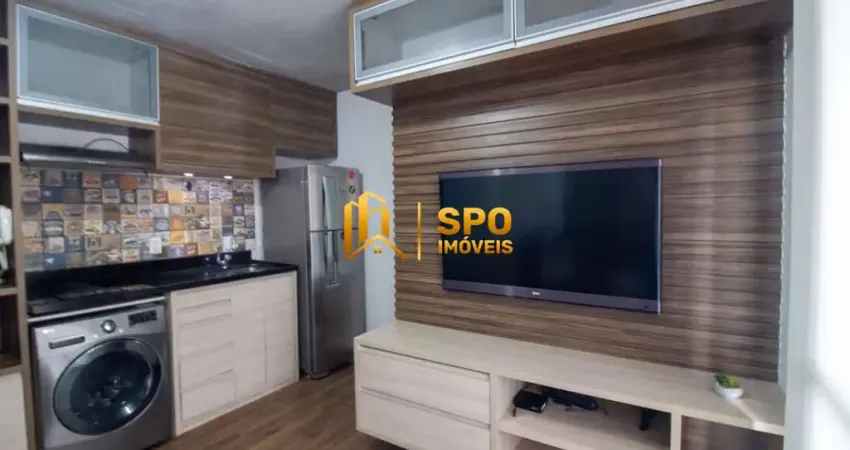 Cond bk30 alto da boa vista , apto de 33 metros mobiliado para venda e locação na chac santo antonio