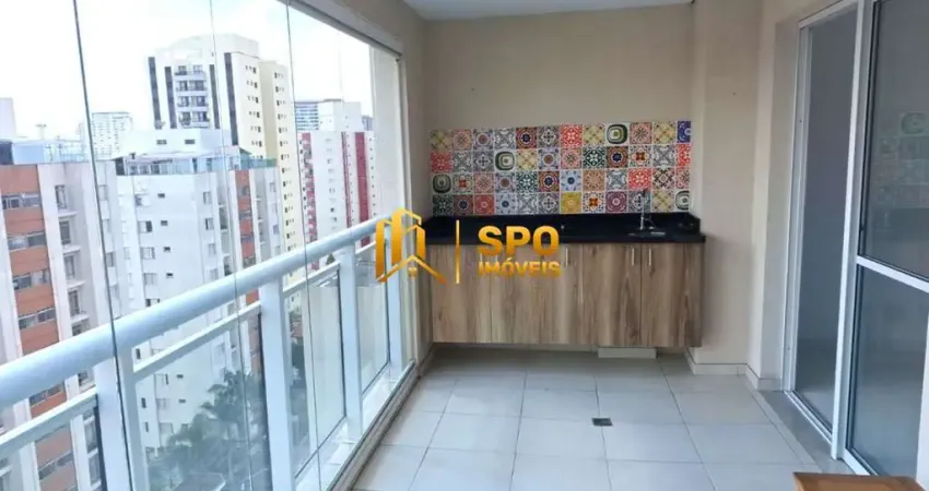 Apartamento semi-mobiliado para locação, 54 metros, 1 quarto, 1 vaga, lazer