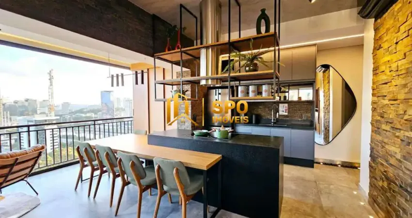 Apartamento mobiliado para locação no brooklin, 62 metros, impecável!