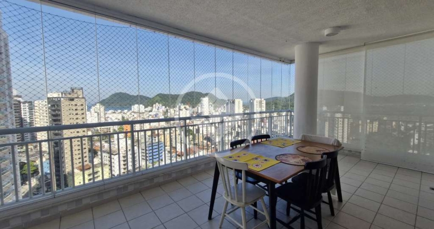 Apartamento loc anual 3 dormitórios com lazer total Asturias Guarujá SP codigo: 119276