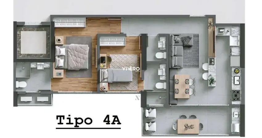 Apartamento no Edifício Torres da Brava - Sirena com 2 suítes - Praia Brava- Ita