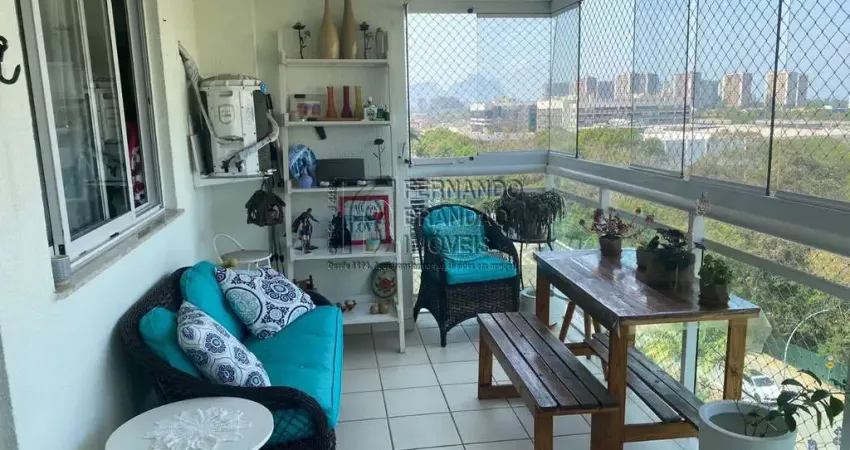 Condomínio barra allegro vendo espetacular apartamento no recreio dos bandeirantes, 3 quartos, 1 suíte, 2 vagas, ar condicionado split todos quartos