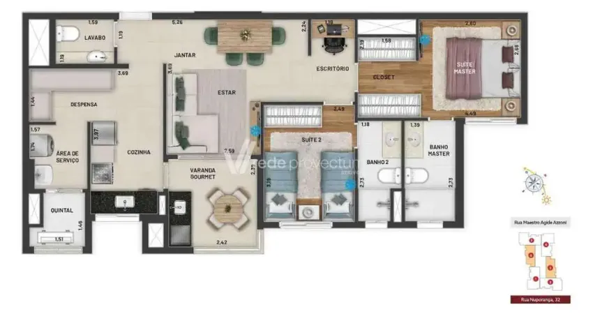 Apartamento com 2 quartos à venda na Rua Nuporanga, 40, Chácara da Barra, Campinas