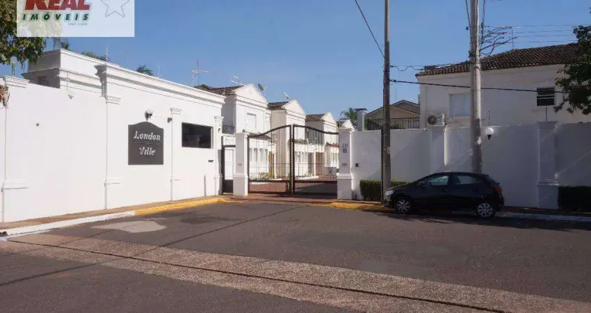 Casa com 3 dormitórios para alugar, 177 m² por r$ 5.440,00/mês - condomínio london ville - araçatuba/sp