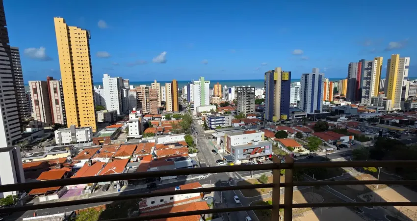 Excelente apt° em manaíra, andar alto com vista mar, vista livre com uma praça na frente