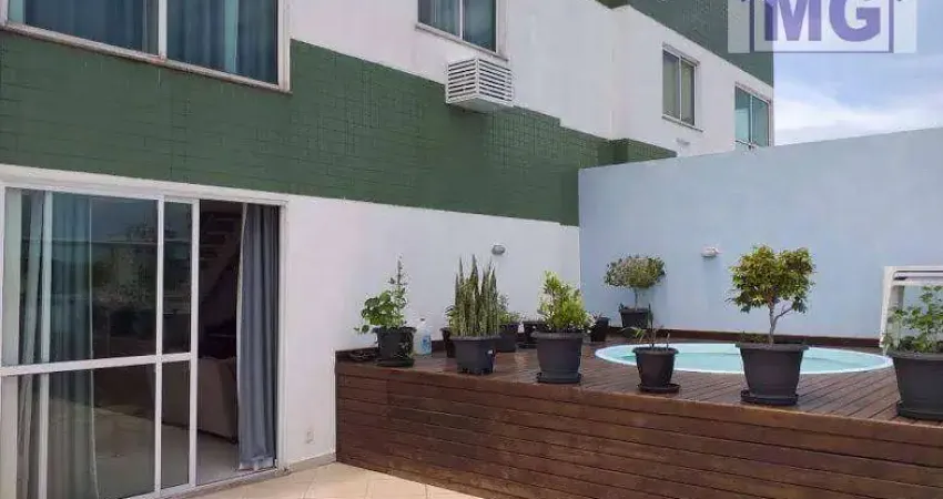 Cobertura com 4 dormitórios à venda, 216 m² - imbetiba - macaé/rj