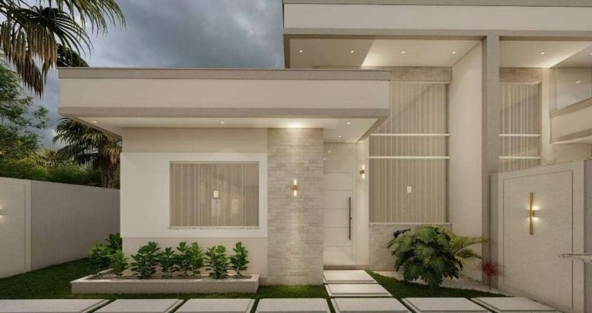 Atlântica imóveis tem excelente casa com 3 dormitórios à venda, por R$ 380.000- Enseada das Gaivotas - Rio das OstrasRJ.