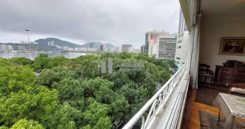 Apartamento a venda na praia de botafogo, com aproximadamente 300 m², com uma vista deslumbrante da praia e pão de açúcar, salão com aproximadamente 70m² em 3 ambientes, 4 quartos, suíte, 1 vaga de ga