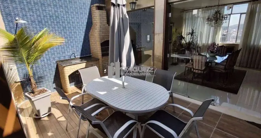 Rua uruguai, tijuca - cobertura linear maravilhosa à venda, em área nobre da tijuca. próxima  ao metrô. possui 280m², 5 quartos, (sendo 2 suítes), 3 vagas na escritura.