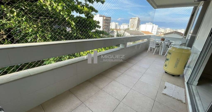 Apartamento a venda com Varandão, vista Espetacular em rua arborizada, junto a rua Uruguai, sala ampla, 3 quartos, suíte e 2 vagas!  Tijuca - Rio de Janeiro