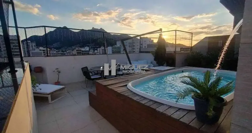 Rua homem de melo, tijuca cobertura deslumbrante à venda 5 quartos 3 vagas infra código 21567