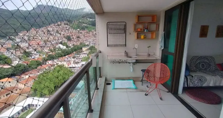 Apartamento à venda no condominio aquarela carioca, rua do bispo. sol manhã, vista cristo redentor. código 21681