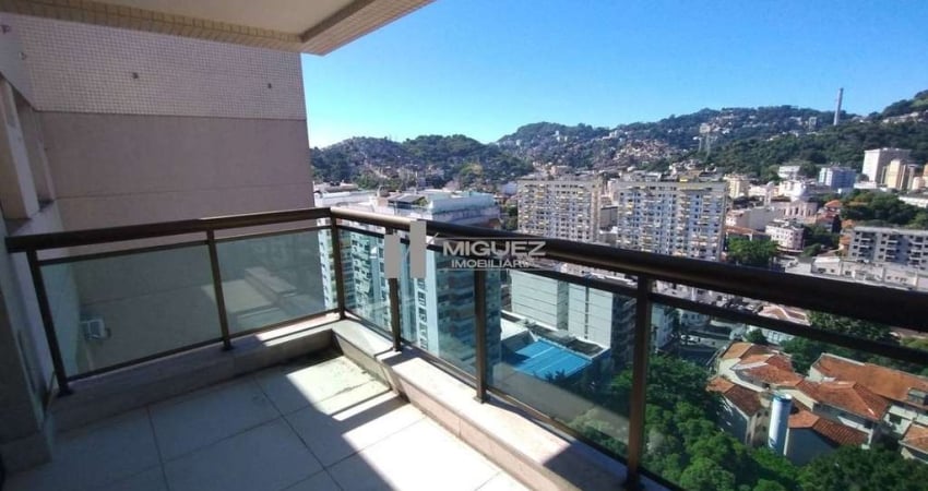 Apartamento de Locação  no Condominio Aquarela Carioca, Rua do Bispo. Sol manhã, vista Cristo Redentor