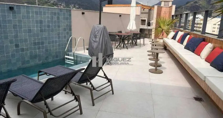 Tijuca, apartamento à venda, dona delfina, metrô uruguai, varanda, 02 quartos, suíte, garagem, padrão luxo e lazer total.