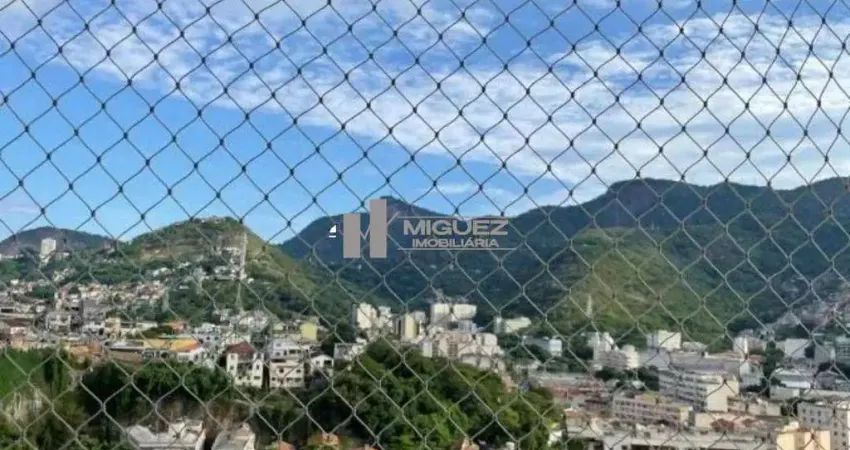 Apartamento à venda com varanda, 2 quartos, vaga de garagem e infra total na rua aristides lobo, rio comprido.