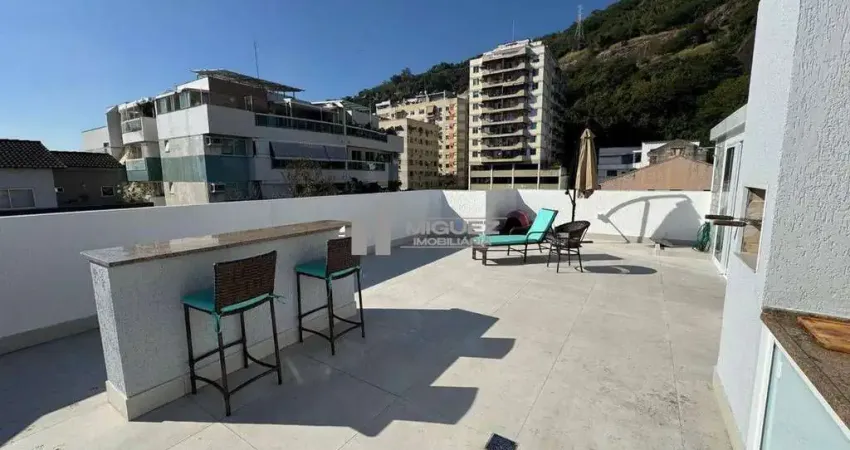 Cobertura de alto padrão à venda na tijuca! com 5 quartos (3 suítes), terraço panorâmico, 5 vagas na escritura e painéis solares, está próxima ao largo da segunda feira e metrô são francisco xavier. l