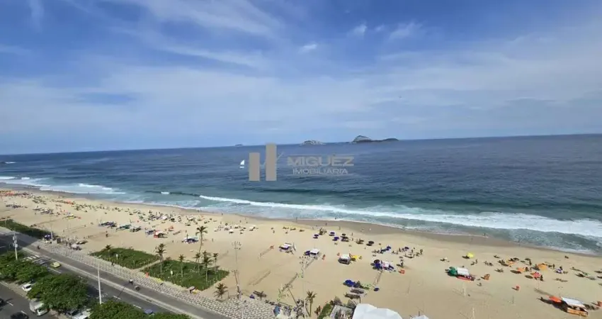 Avenida Vieira Souto, Apartamento vista mar para locação, Ipanema, Varanda, 2 quartos / 1 suíte - 2 vagas - 90m²