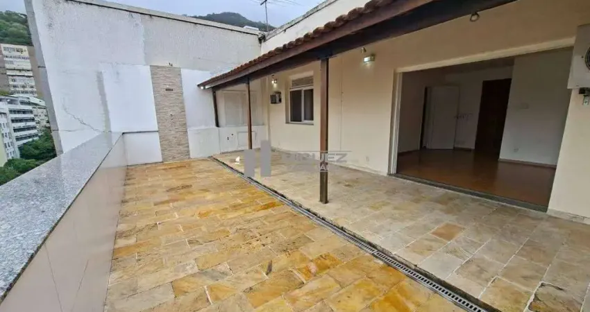 Cobertura à venda na Rua Uruguai, Tijuca. São 2 quartos e uma vista espetacular em localização estratégica do bairro. Agende sua visita.