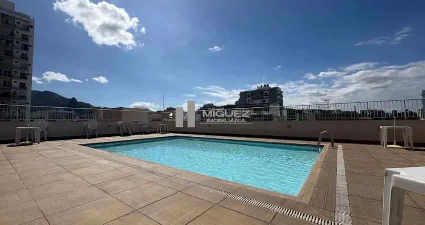 Apartamento à venda na rua dona maria com varanda, dois quartos, vaga na escritura e piscina no condomínio