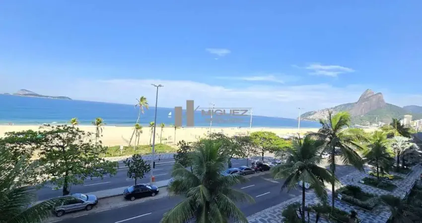 Apartamento à venda, ipanema, vista mar, hall de entrada, salão, 3 quartos sendo 3 suítes, copa cozinha, 2 dependências, 2 vagas na escritura