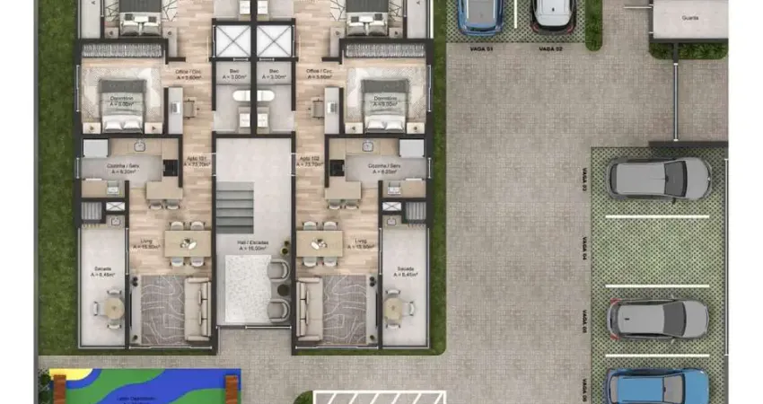 Apartamento no edifício atlantico ocean - meia praia - navegantes/sc