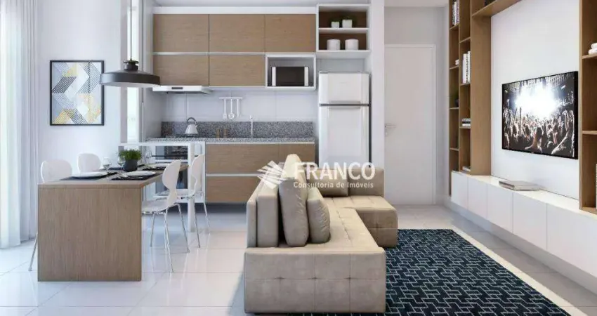 Apartamento com 1 dormitório à venda, 39,09m² - Chácara do Visconde - Taubaté/SP
