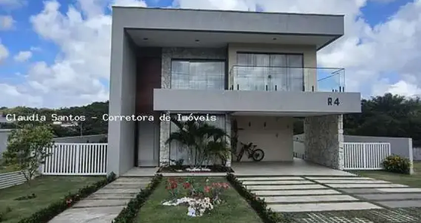 Casa em condomínio para venda em camaçari, alphaville (abrantes), 4 dormitórios, 3 suítes, 4 banheiros, 2 vagas