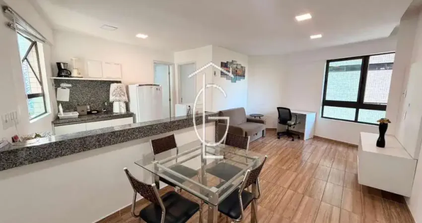 Excelente flat mobiliado em localização privilegiada na av. Beira rio