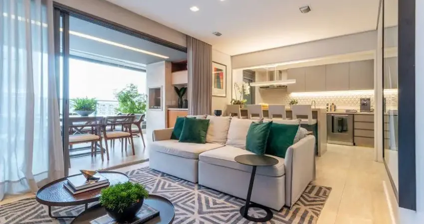 Apto de 131m² com suíte e terraço privativo no Brooklin - SP